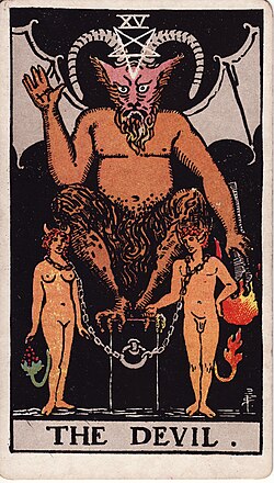the image of the devil card